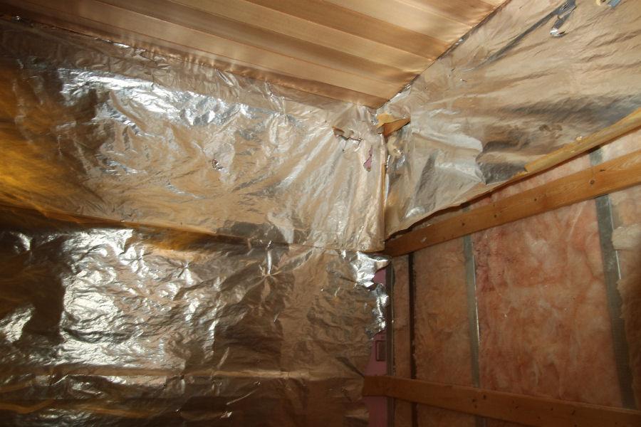 Amerec Rough-in Phase of a Sauna Room