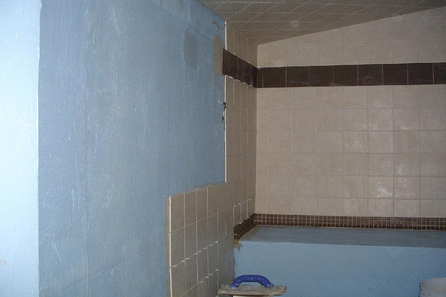 Steam Room Gets New Tile