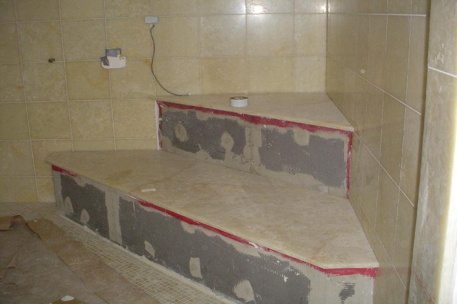Steam Shower Build at Tile Phase